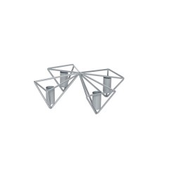 Rund lysestage i gråt metal til 4 lys fra Hübsch