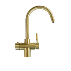 Taurus 4-1 med kølet vand og danskvand i messing med rund tud fra AKVATUR