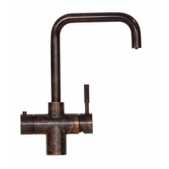 Taurus 4-1 med kølet vand og danskvand i bruneret kobber med firkantet tud fra AKVATUR