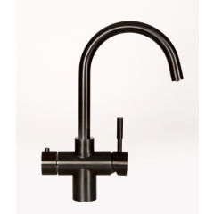 Taurus 4-1 med kølet vand og danskvand i sort med rund tud fra AKVATUR