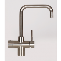 Taurus 3-1 ICE i børstet stål med firkantet tud fra AKVATUR