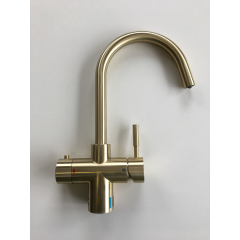 Taurus 3-1 med kogende vand inkl. kalkfilter i messing med rund tud fra AKVATUR