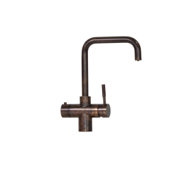 Taurus 4-1 med kogende vand og kølet vand inkl. kalkfilter i bruneret kobber med firkantet tud fra AKVATUR